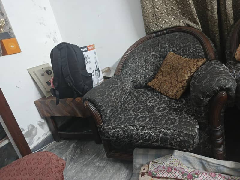 old sofa wood 3+2+1 0