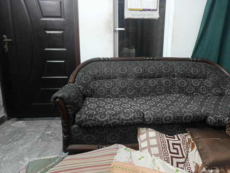old sofa wood 3+2+1 1