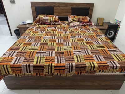 Wooden king bed