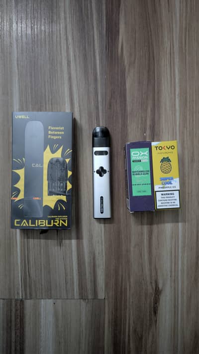 FOR SALE: Uwell Caliburn Explorer (complete kit + box + two flavors)