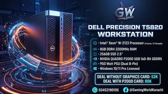 Dell Precision T5820 Workstation Intel® W-2123 LOWEST PRICE CHALLANGE
