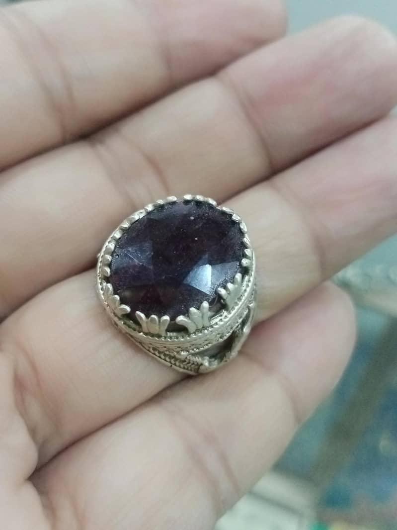 Ruby Natural Afghanistan Silver Ring 2