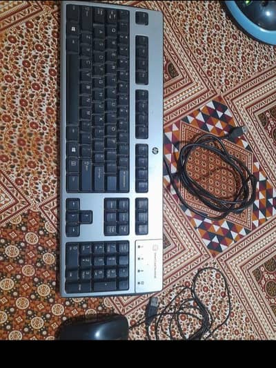 Hp keyboard ,logitech mouse,wifi adapter