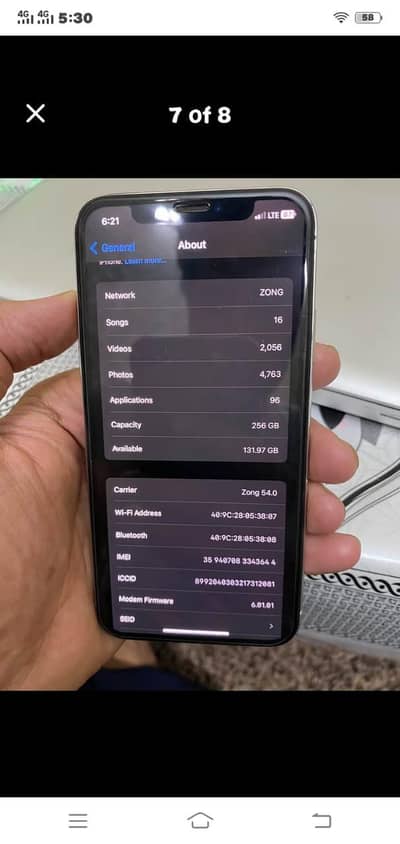 Apple iPhone X 256 GB PDF proof