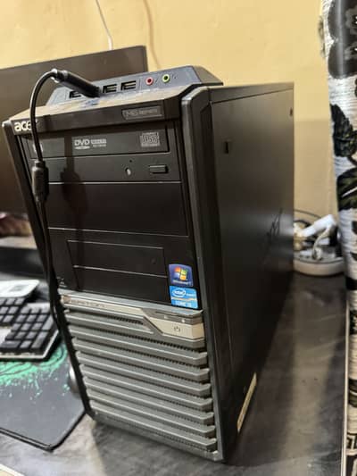 Full Gaming Setup – PC + 2 LCD Monitors + Gaming Accessories