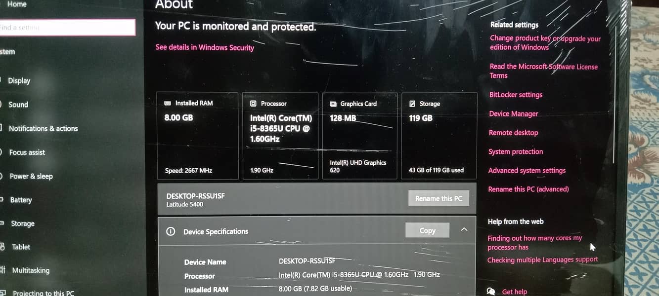 dell core i5 8th generation 7