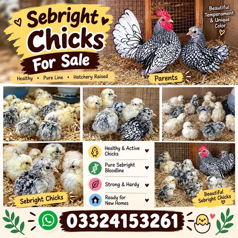 White Silkie, Silver Sebright Chicks 0332-4153261 — photo 5