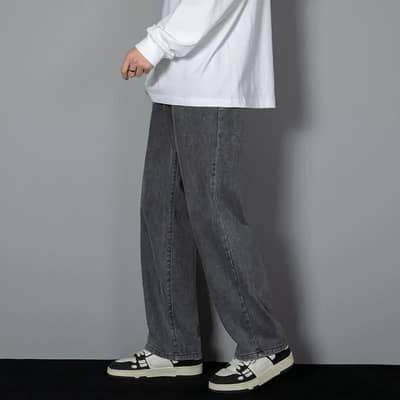 Premium Baggy Wide-Leg Jeans – Korean Streetwear Collection