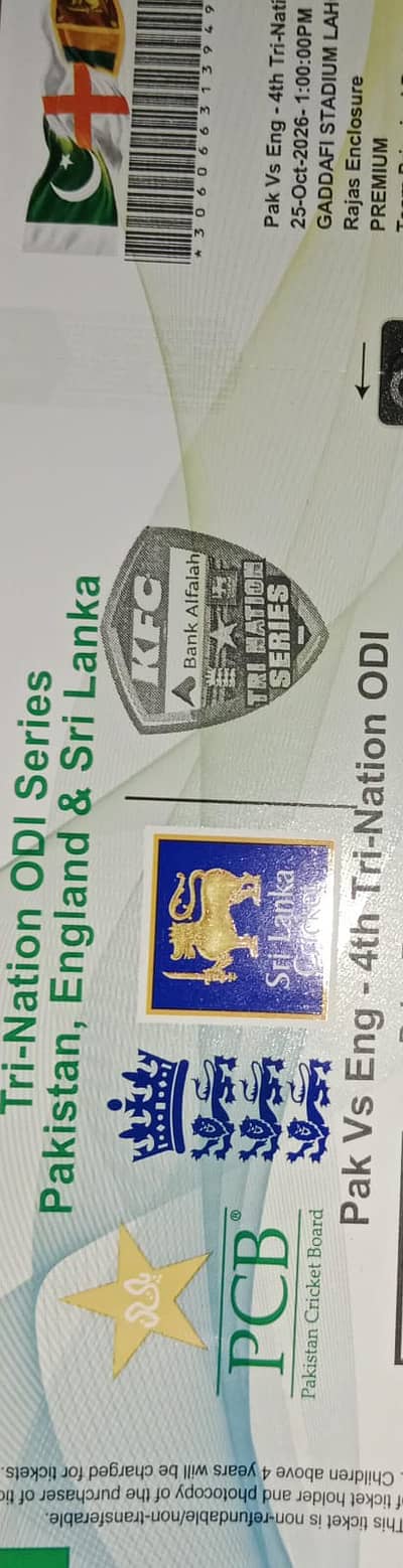 Pak vs Eng Tickets