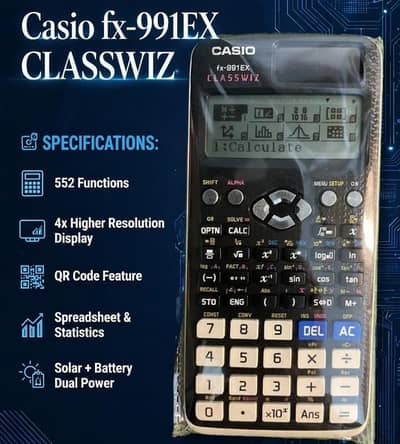 ORIGINAL 100% CASIO FX-991EX CLASSWIZ SCIENTIFIC CALCULATOR
