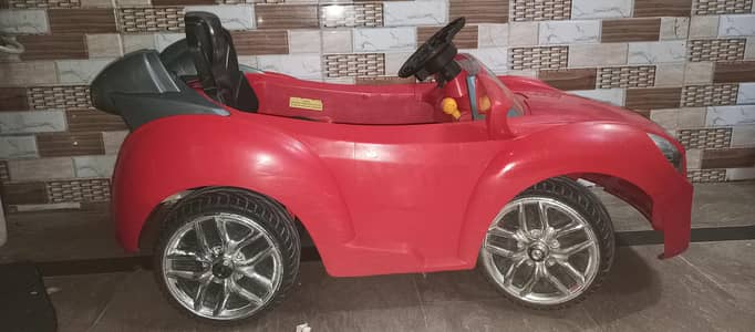 Kids Electric Ride-On Car – Rechargeable Battery, Stylish Red Color