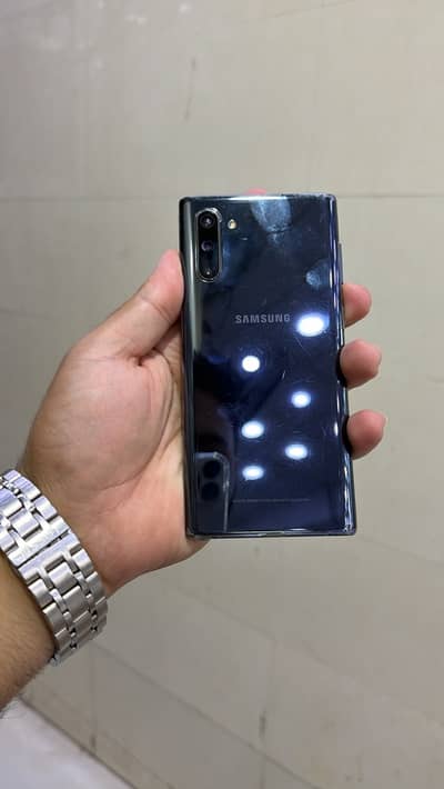 Samsung note10 8/256 official pta front glass break 30000 single sim
