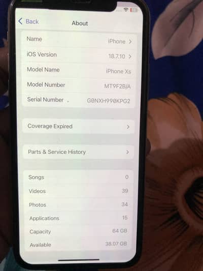 Apple iPhone XS 64gb only panel pr nishan ha baki all ok factory unlok