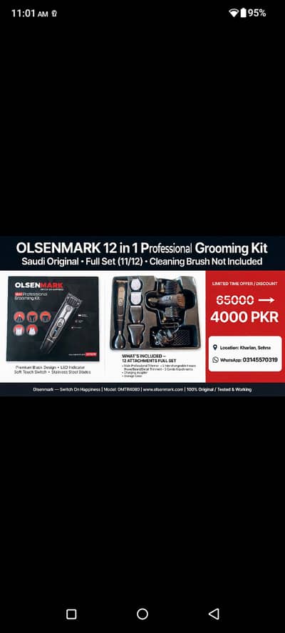 Selling a grooming kit