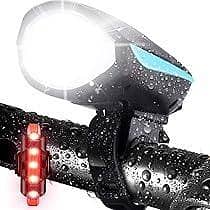 FRONT & TAIl LIGHT TYPE C CHARGING ULTRA BRIGHT Front Head Light ‍& Tail light | Bicycle, Bike, Scooter | Night King Light  | Heavy Beam Power Cycle