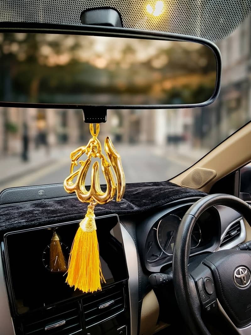 Car Rear View Mirror Hanging | Islamic Hanging Decoration - Interior ...