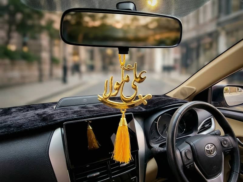 Car Rear View Mirror Hanging | Islamic Hanging Decoration - Interior ...