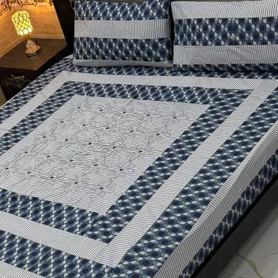 king size patch work Embroiderd badsheet pure cotton 2026 design