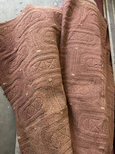 Peach coloured designed carpet for sale
