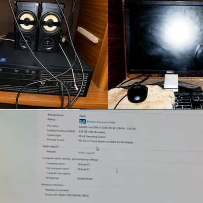 HP Desktop Computer with LCD Monitor | 4GB RAM | 232GB HDD |