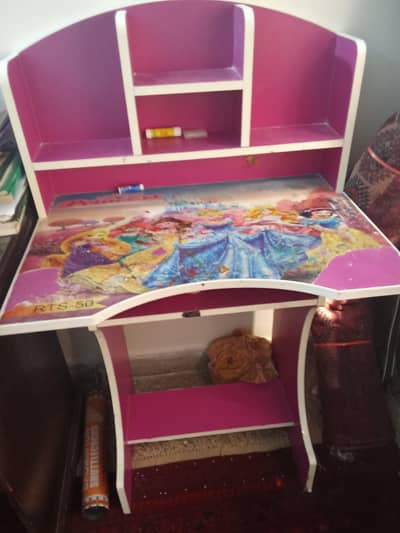 kids study Table with 1chair - Princess Design