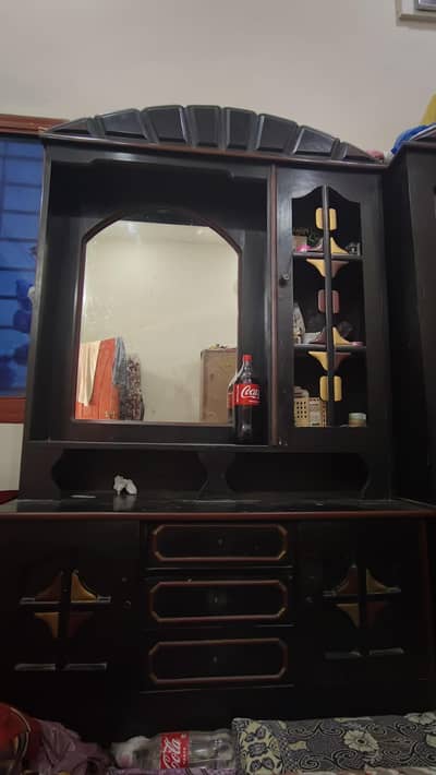 Dressing Table_Crockery Cabinet_Steel Almari___ Total wood pure