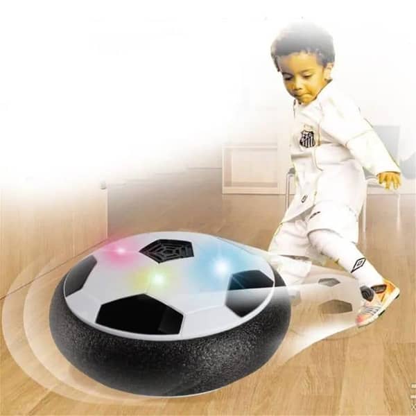 T  LED Light Flashing Suspension Ball Air Power Football Toy Home Game Disc Gliding Soccer