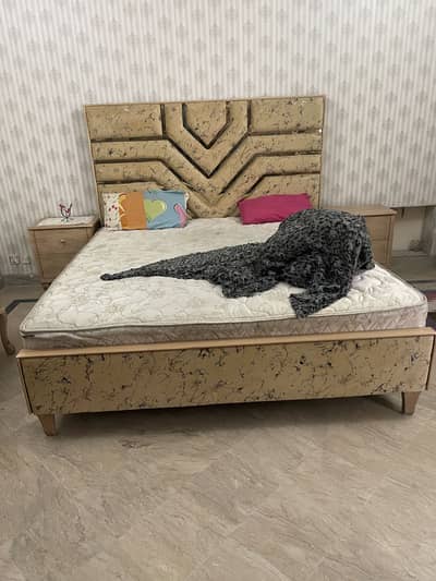 Bed and side tables