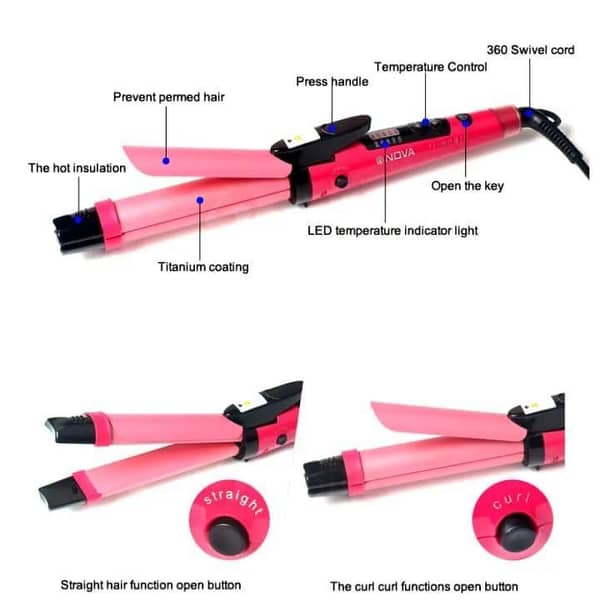 T  ova 2 in 1 multi functional hair beauty set