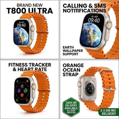 T800 Ultra Smartwatch Dual Strap - Cash on Delivery Available
