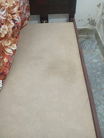 02 single beds with side table and matress