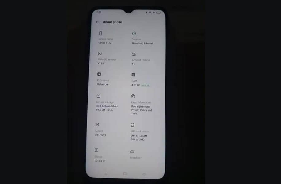 oppo 16 e 4/64 2