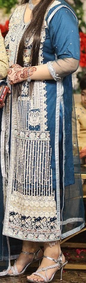 net long shirt full kaam wali