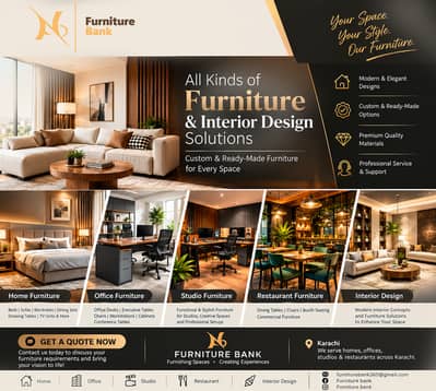 Furniture Bank – All Kinds of Furniture & Interior Design Solutions
