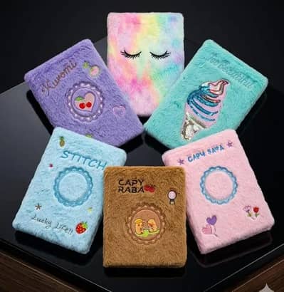 unicorn A5 size fur notebook fur diary for girls