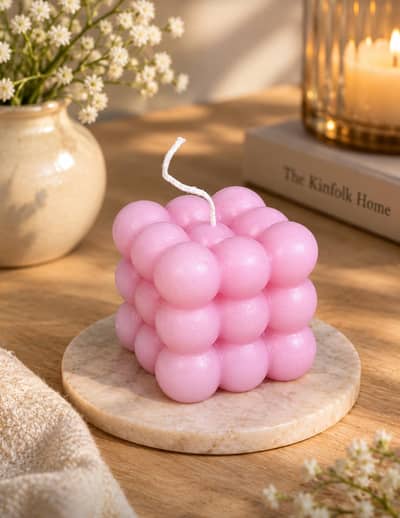 Bubble Cube Candle