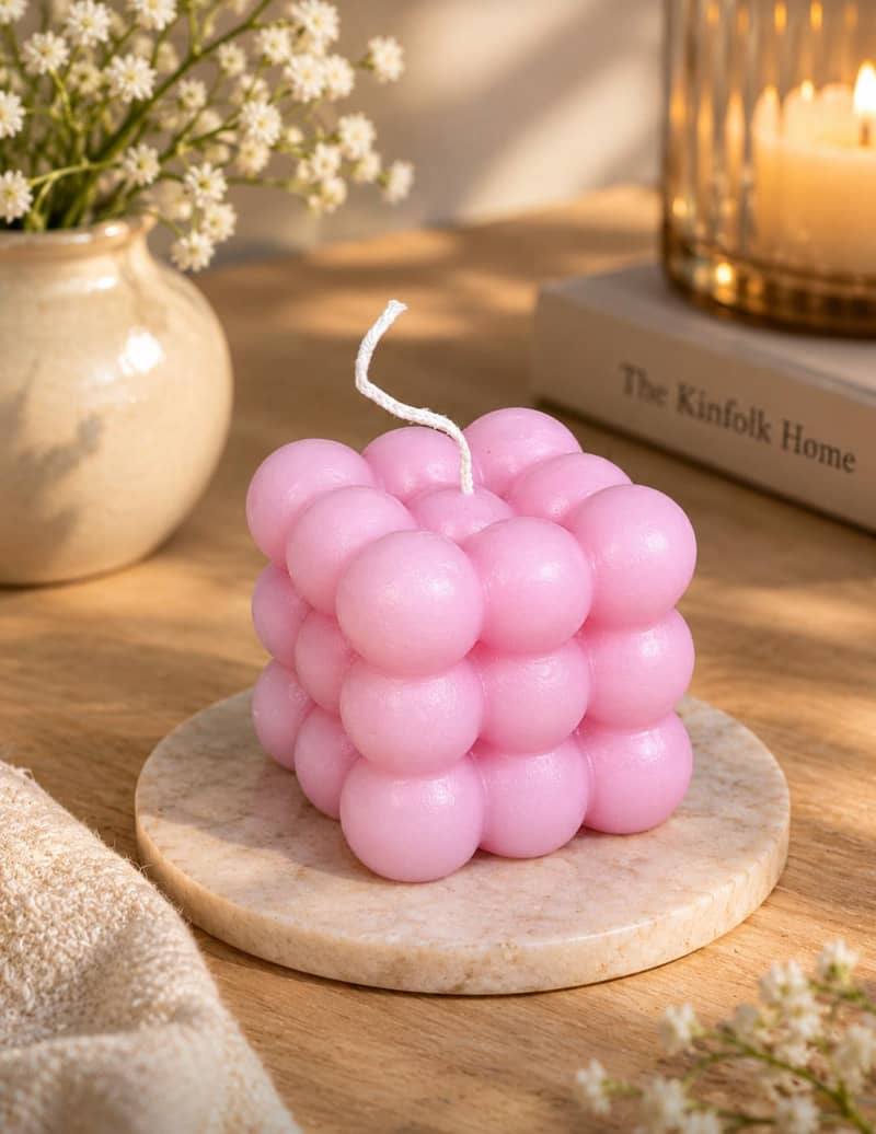 Bubble Cube Candle 0