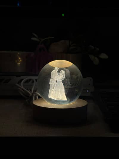 3D crystal ball night light led