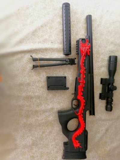 AWM Sniper red dragon