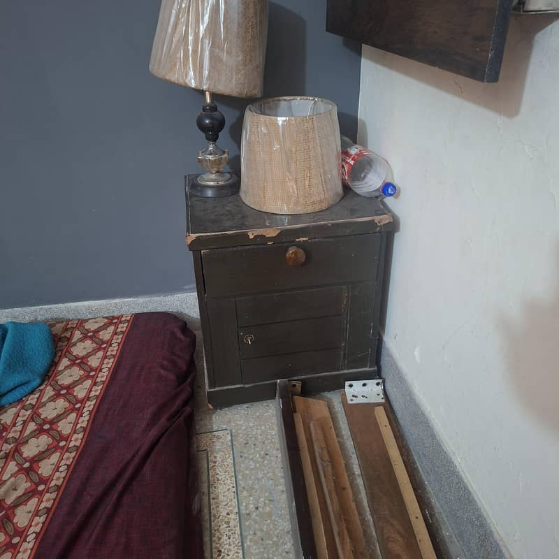 king size bed set complete side table dressing table with mirror 2