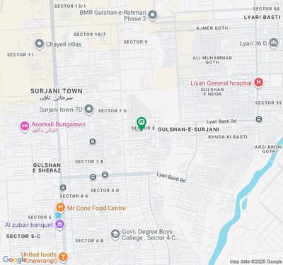 1017 Yards Industrial Plot, Sector 8, Surjani Town, Karachi