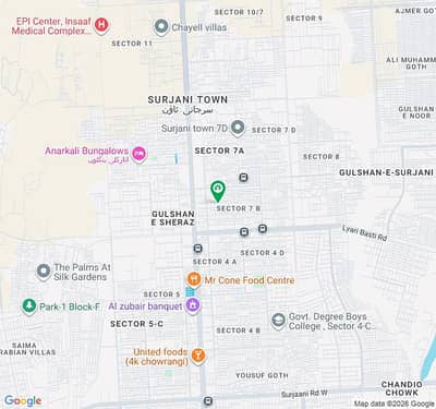 400 Yards Lease Plot, 300 Feet Road Facing, Sector 7-B, Surjani Town, Karachi