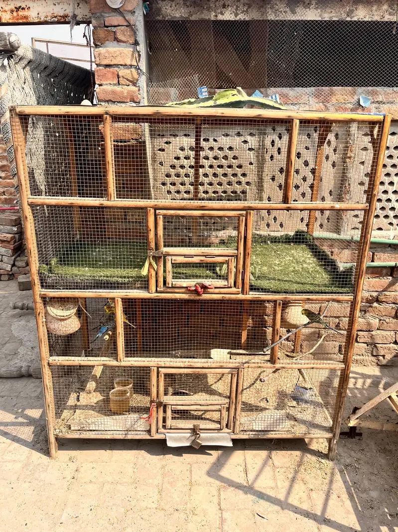 DOUBLE CAGE FOR SELL MADE BY WOOD — photo 5