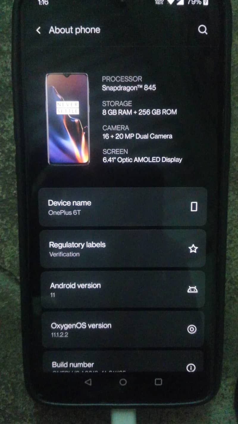 One Plus 6T 8.256 2
