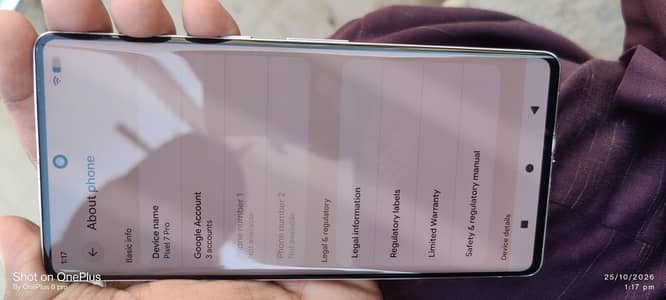 google pixel 7 pro 12 128 Dual Pta with 30w charger
