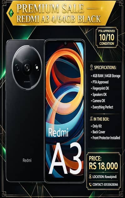 Redmi A3 4/64 pta