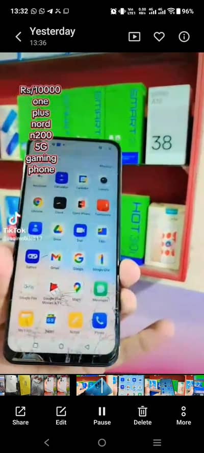 one plus nord n200 gaming 4GB 64GB penal damag