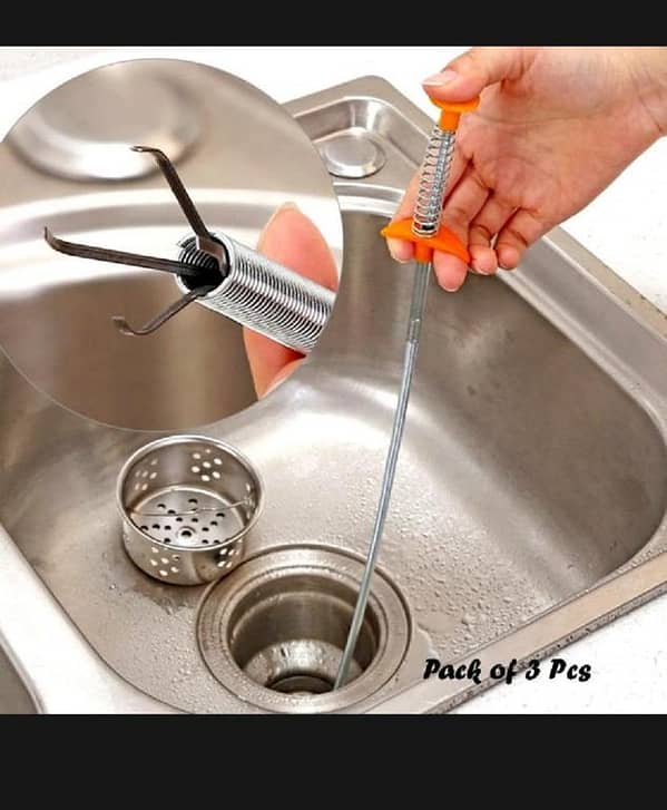 T  Pack of 3 Pcs Flexible Hand-Pinch Sewer Picker With Pressable Garbage Clip For Efficient Dredging