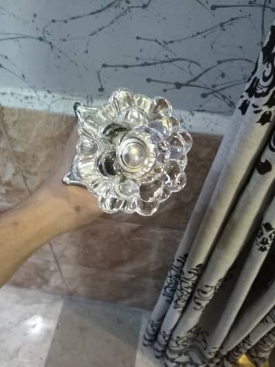 Crystal flower designs curtain rod finilas