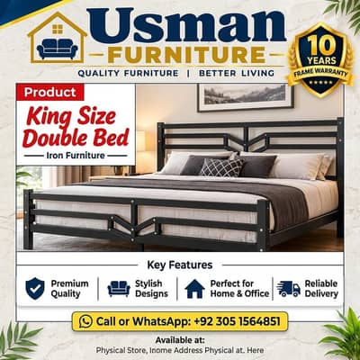 Bed Set//Double Bed//Single Bed// Iron Bed//Steel Bed/ 03051564851